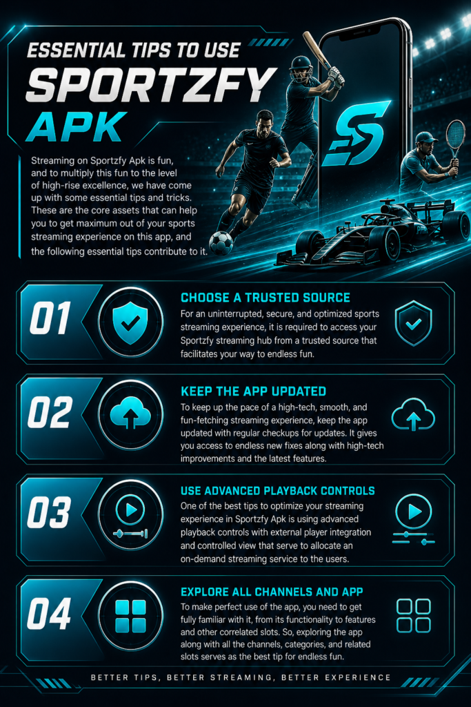 Essential Tips to Use Sportzfy Apk