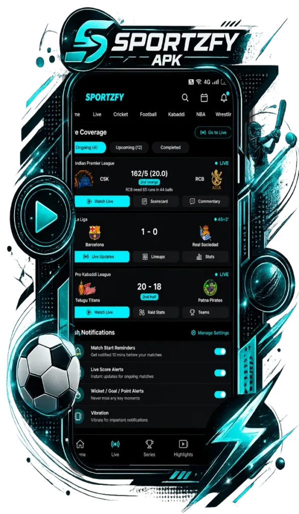 Live Coverage and Push Notifications
